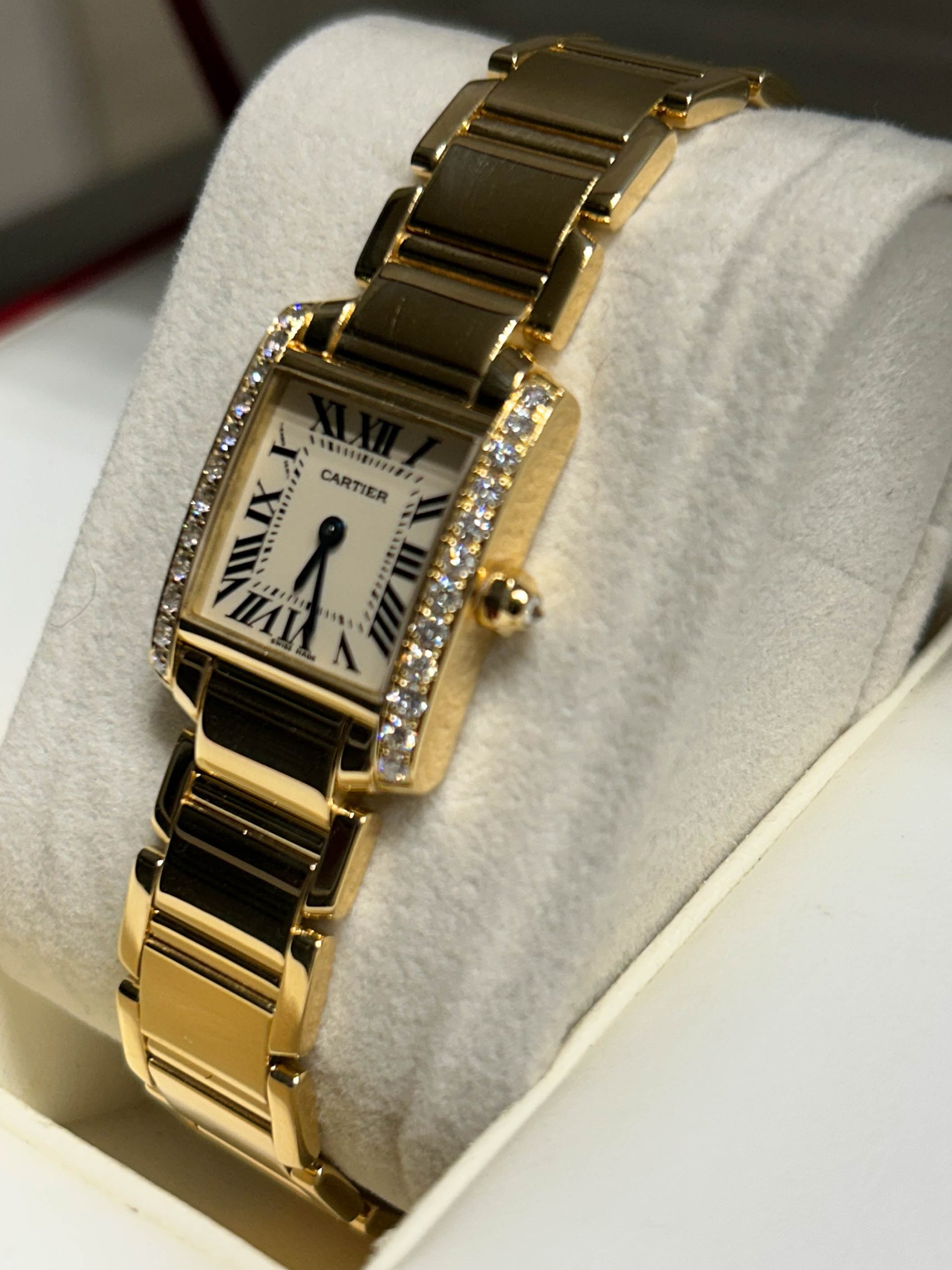 Cartier Tank Francaise - Ref 2385 - 18Kt Yellow Gold & Diamonds