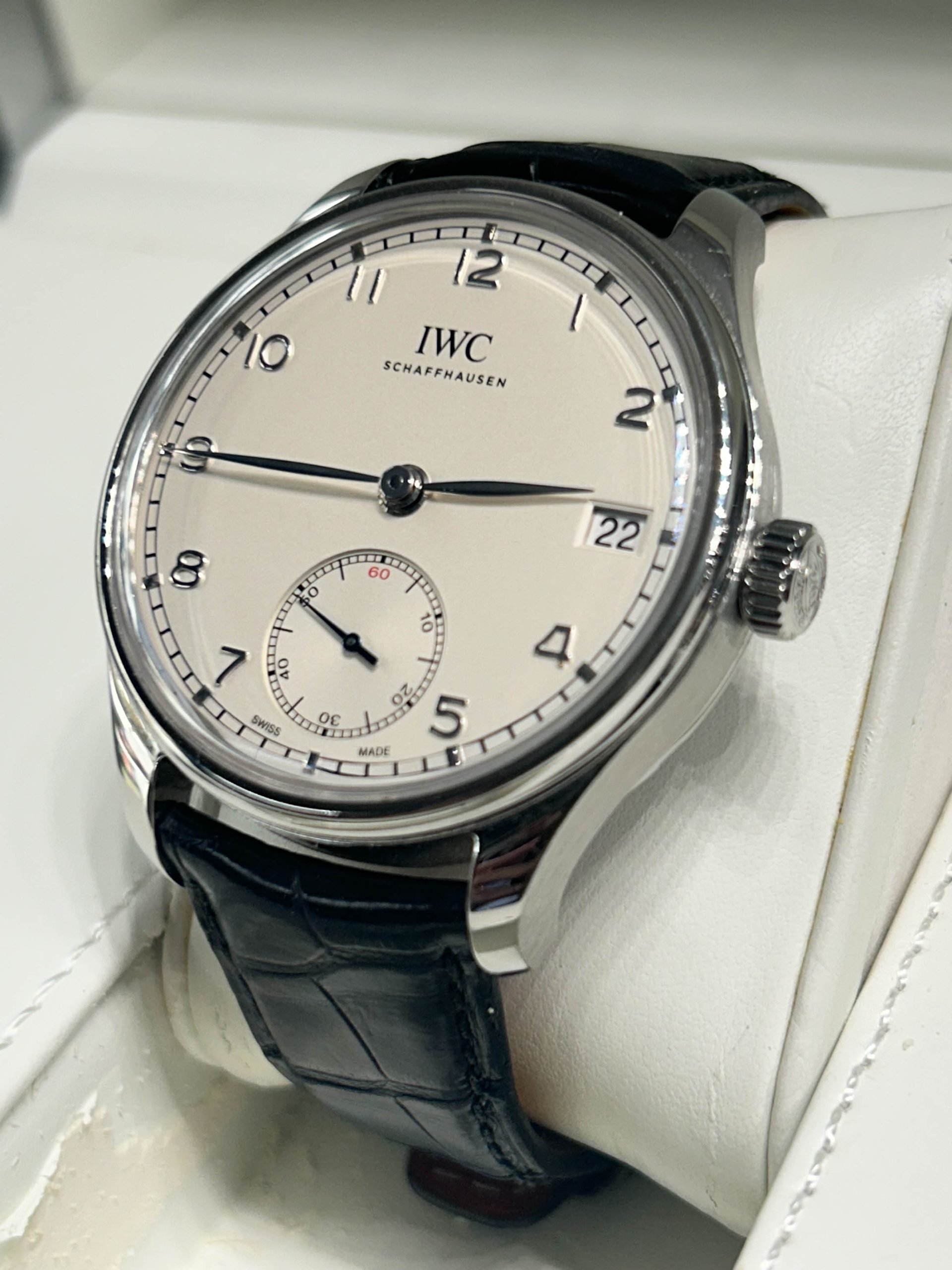 IWC Portuguese Hand-Wound Ref.IW510203 - White Dial - Year 2014