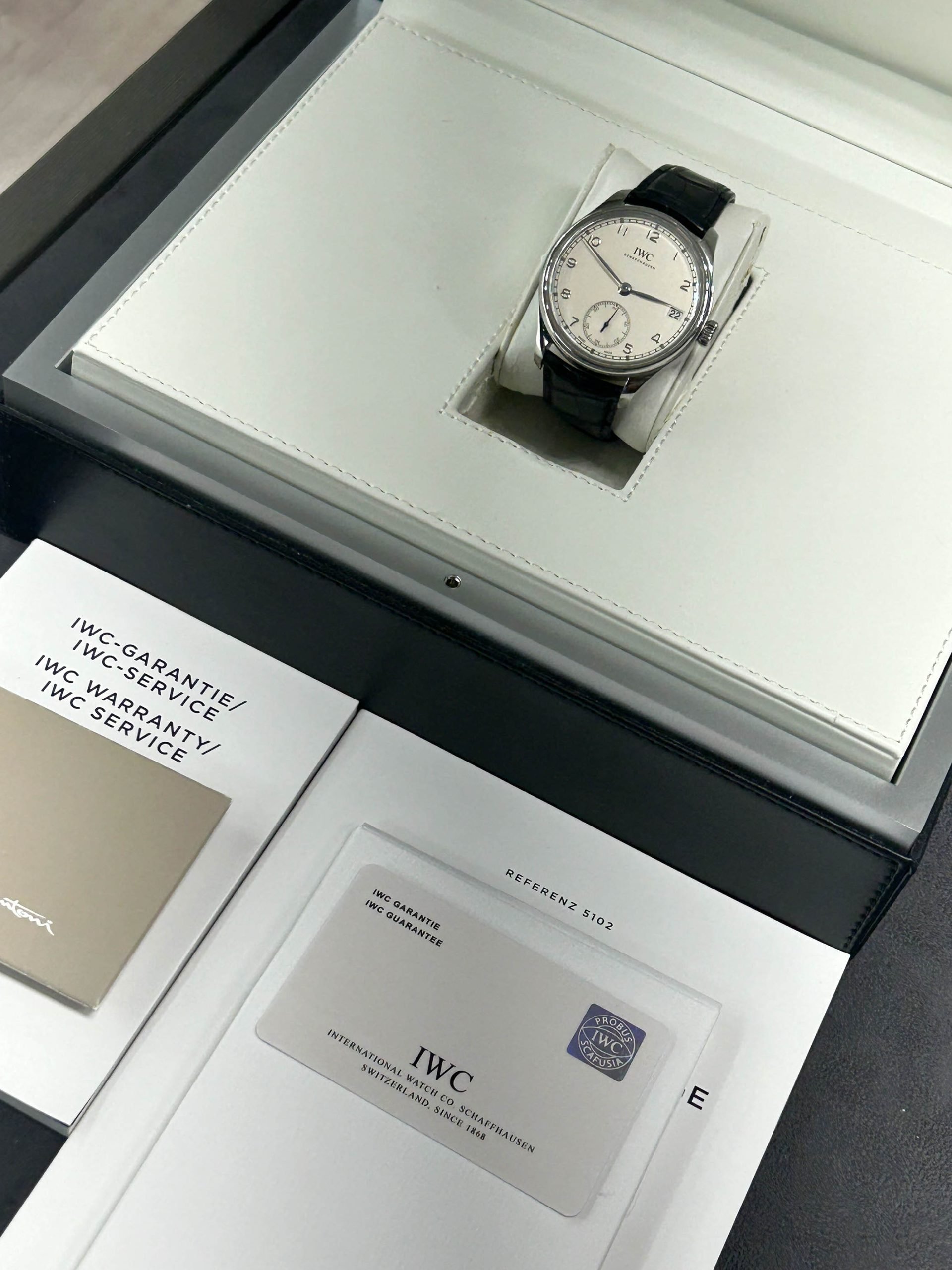 IWC Portuguese Hand-Wound Ref.IW510203 - White Dial - Year 2014