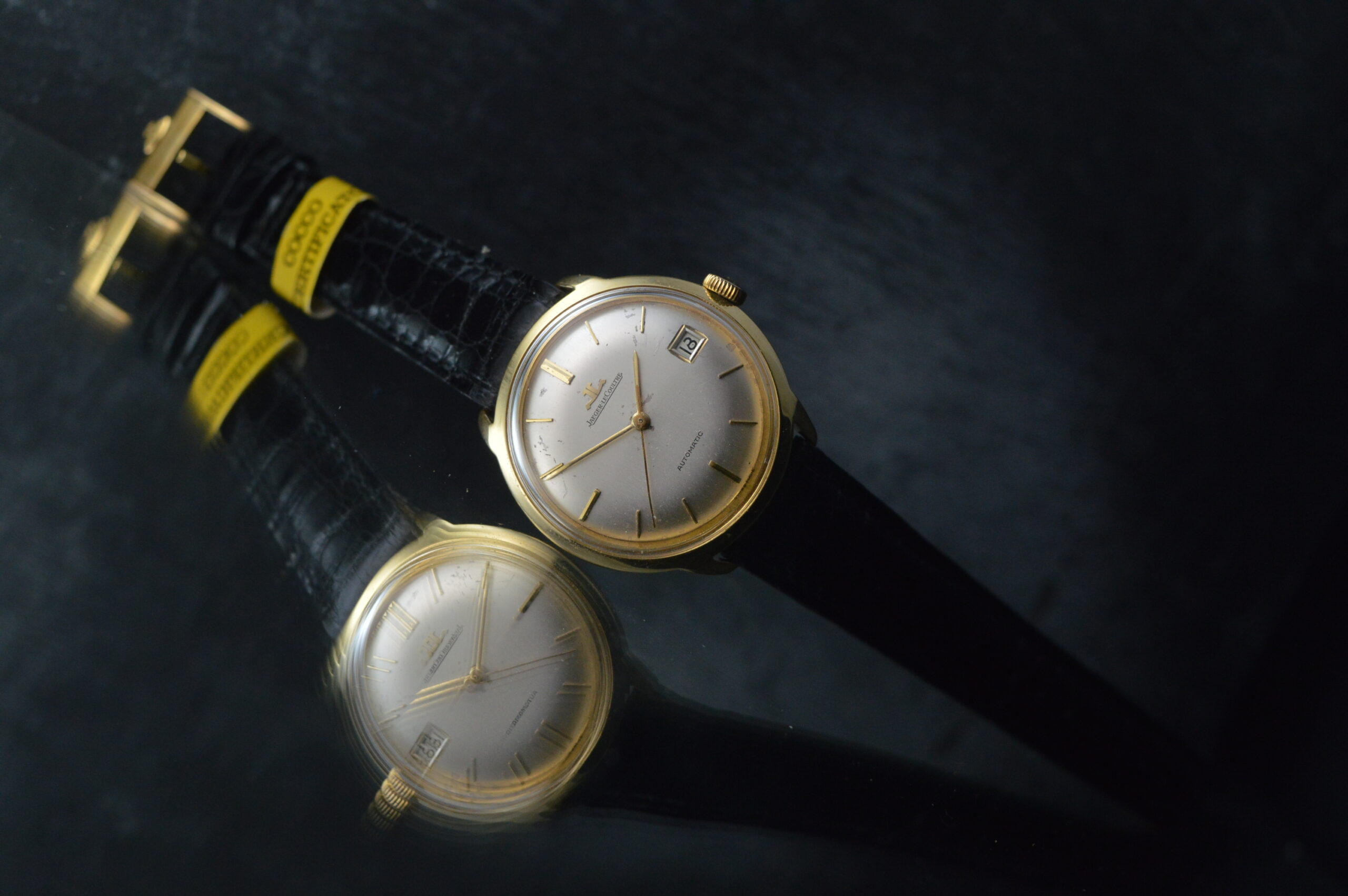 JAEGER-LECOULTRE E396 FULL SET VINTAGE AUTOMATIC 34MM WATCH 18K SOLID GOLD K.881