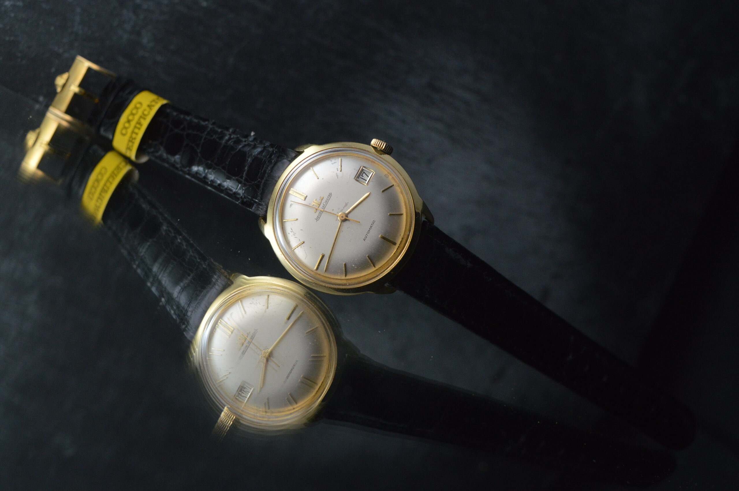 JAEGER-LECOULTRE E396 FULL SET VINTAGE AUTOMATIC 34MM WATCH 18K SOLID GOLD K.881