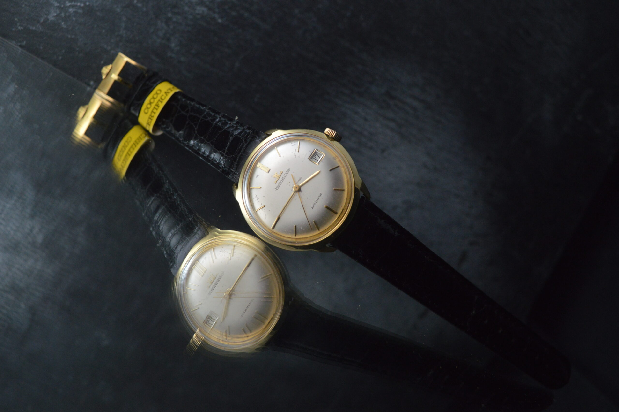 JAEGER-LECOULTRE E396 FULL SET VINTAGE AUTOMATIC 34MM WATCH 18K SOLID GOLD K.881