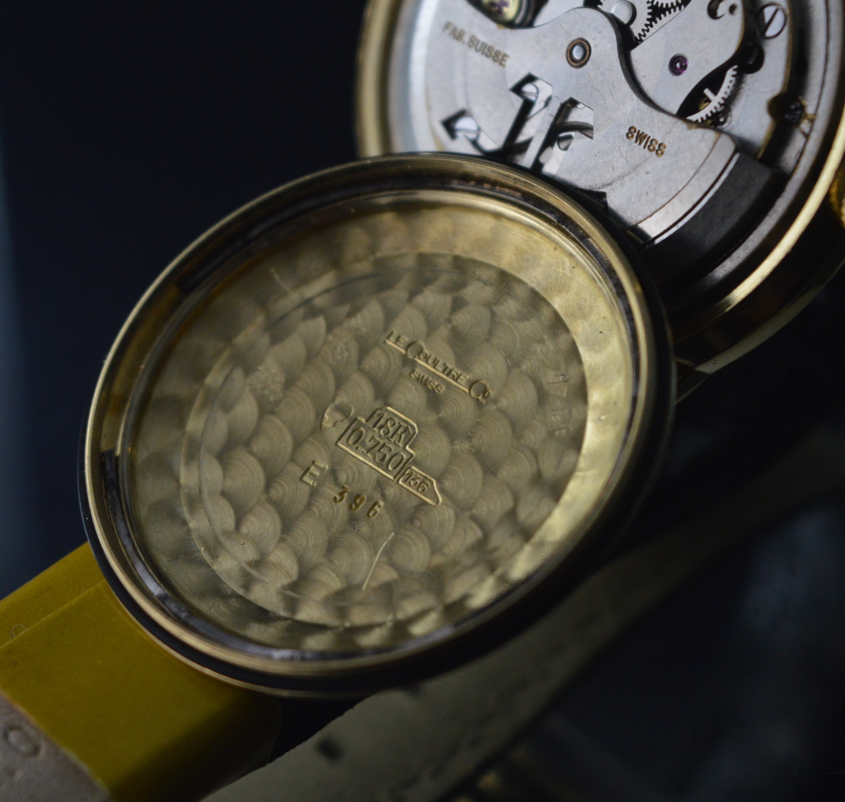 JAEGER-LECOULTRE E396 FULL SET VINTAGE AUTOMATIC 34MM WATCH 18K SOLID GOLD K.881