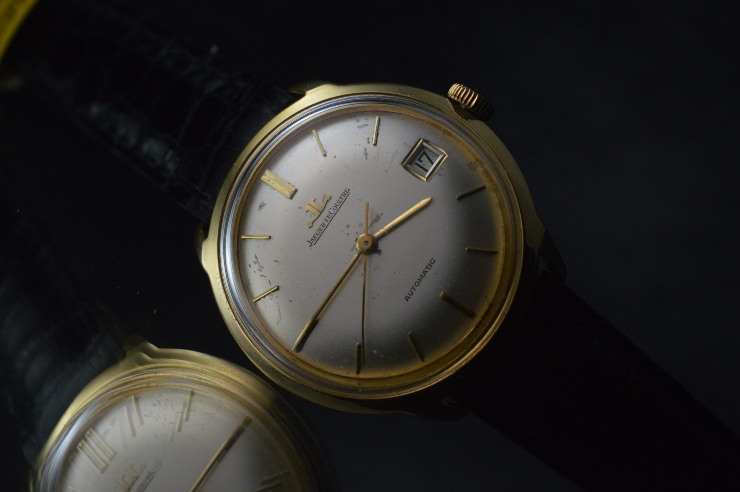JAEGER-LECOULTRE E396 FULL SET VINTAGE AUTOMATIC 34MM WATCH 18K SOLID GOLD K.881