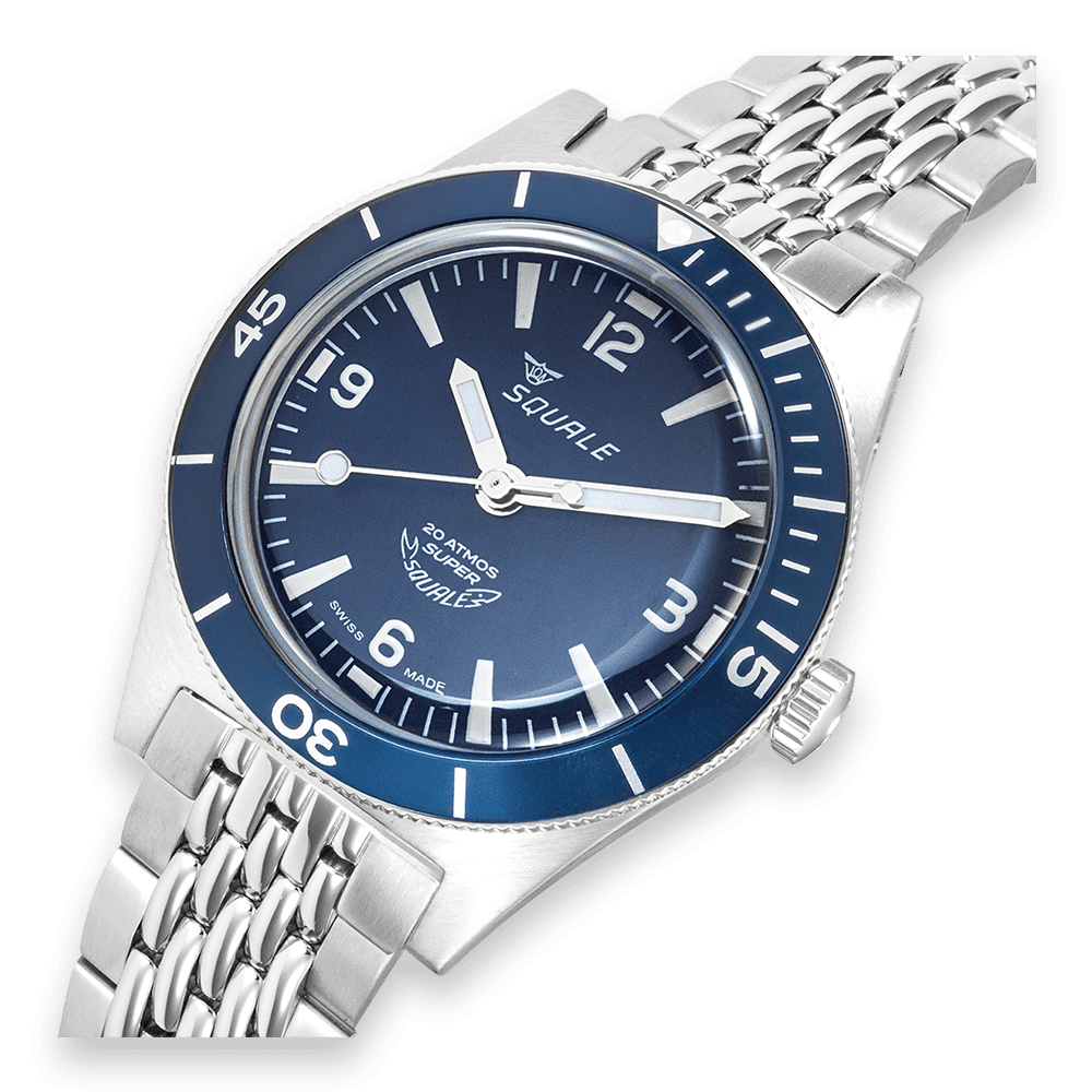 Super-Squale Arabic Numerals Blue Bracelet SUPERMBLBL.AC OFFICIAL DEALER
