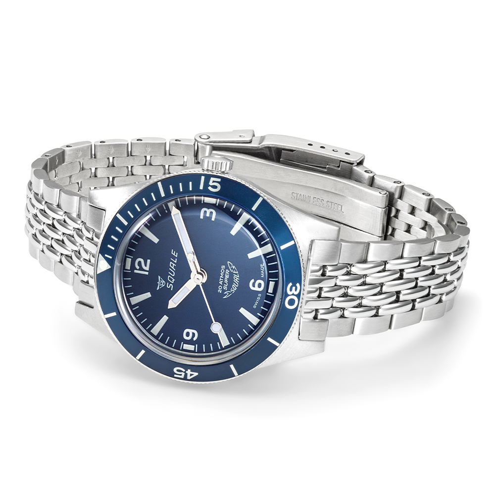Super-Squale Arabic Numerals Blue Bracelet SUPERMBLBL.AC OFFICIAL DEALER