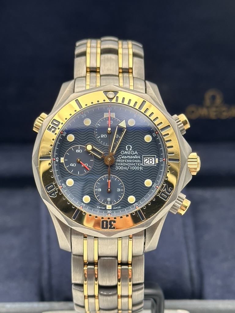 Omega Seamaster 300 Titane and Yellow Gold 18 Kt 3780504 Perfect Condition