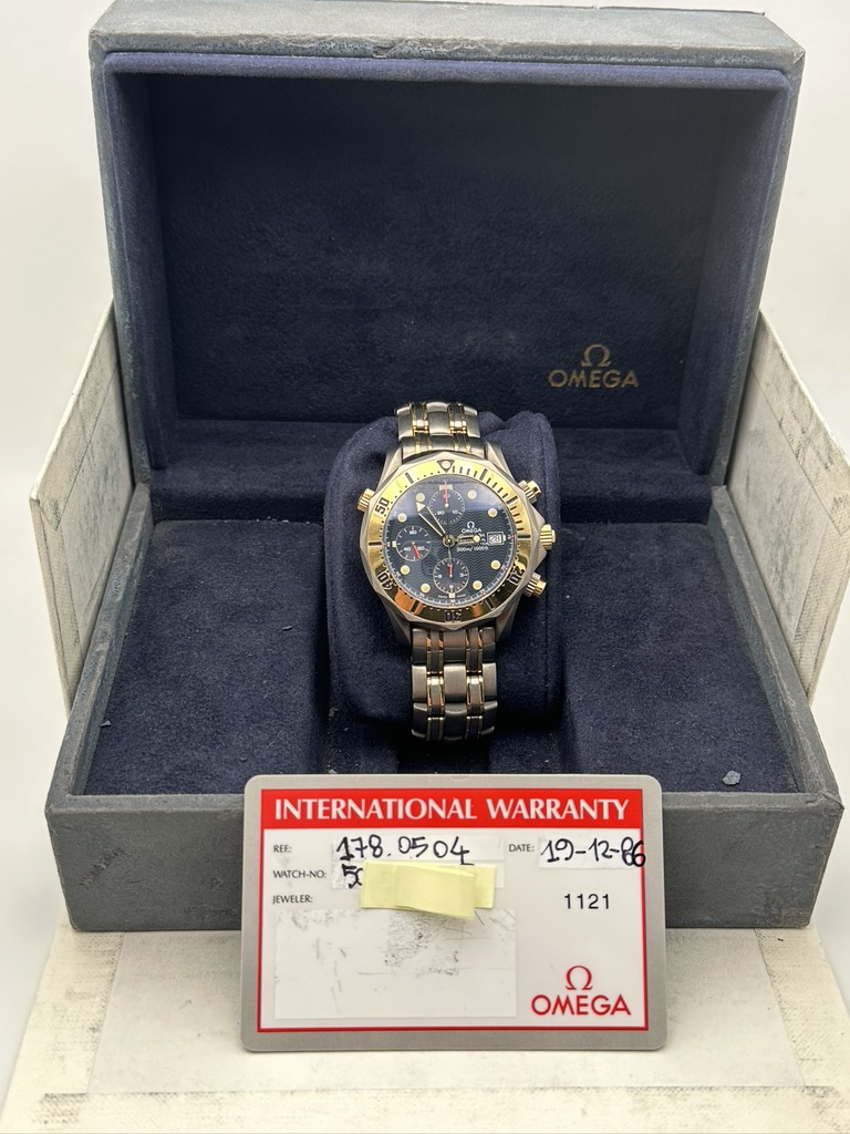 Omega Seamaster 300 Titane and Yellow Gold 18 Kt 3780504 Perfect Condition