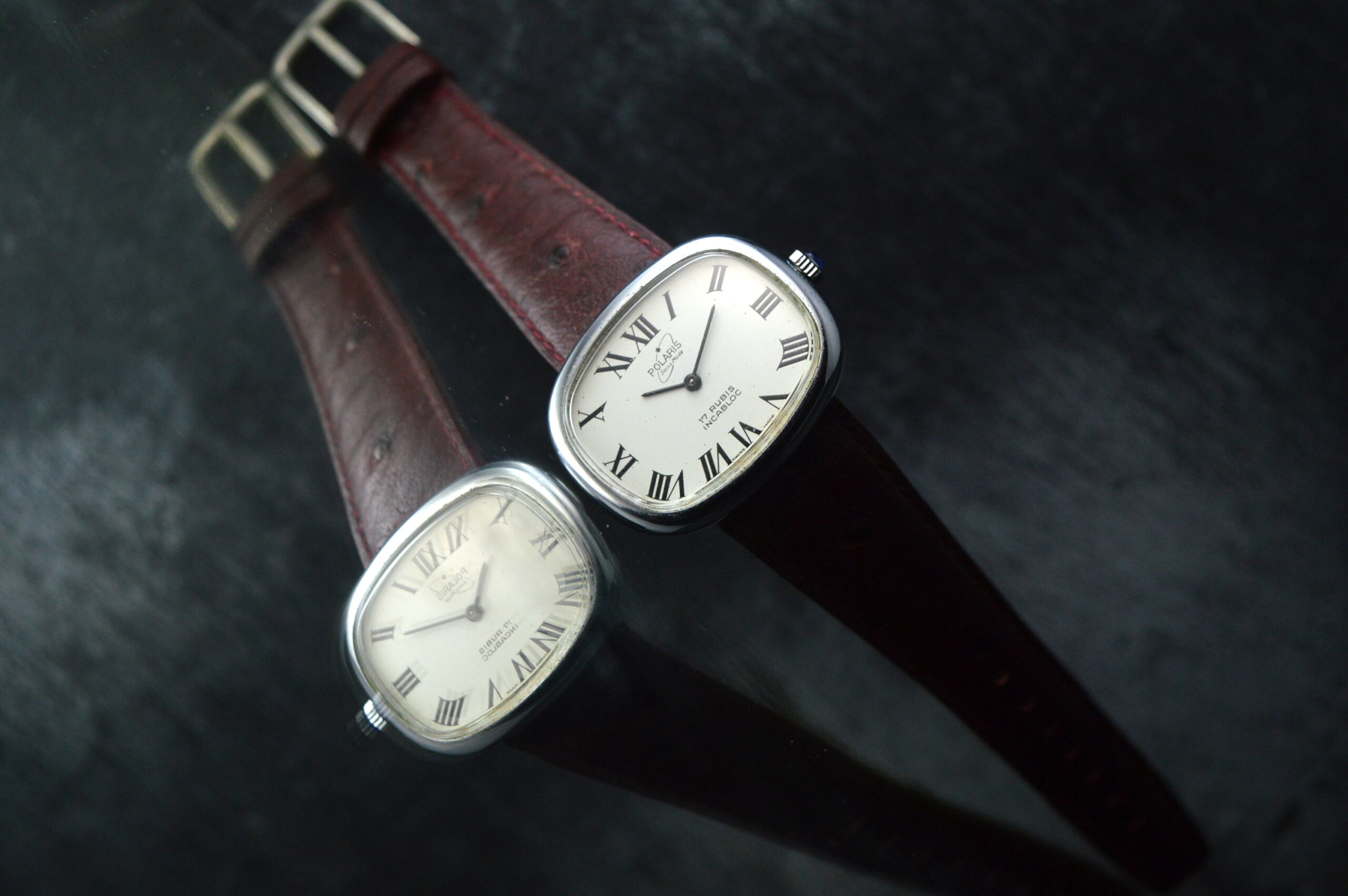 POLARIS MEN'S RARE VINTAGE DRESS WATCH 35 X 28MM FROM 70'S