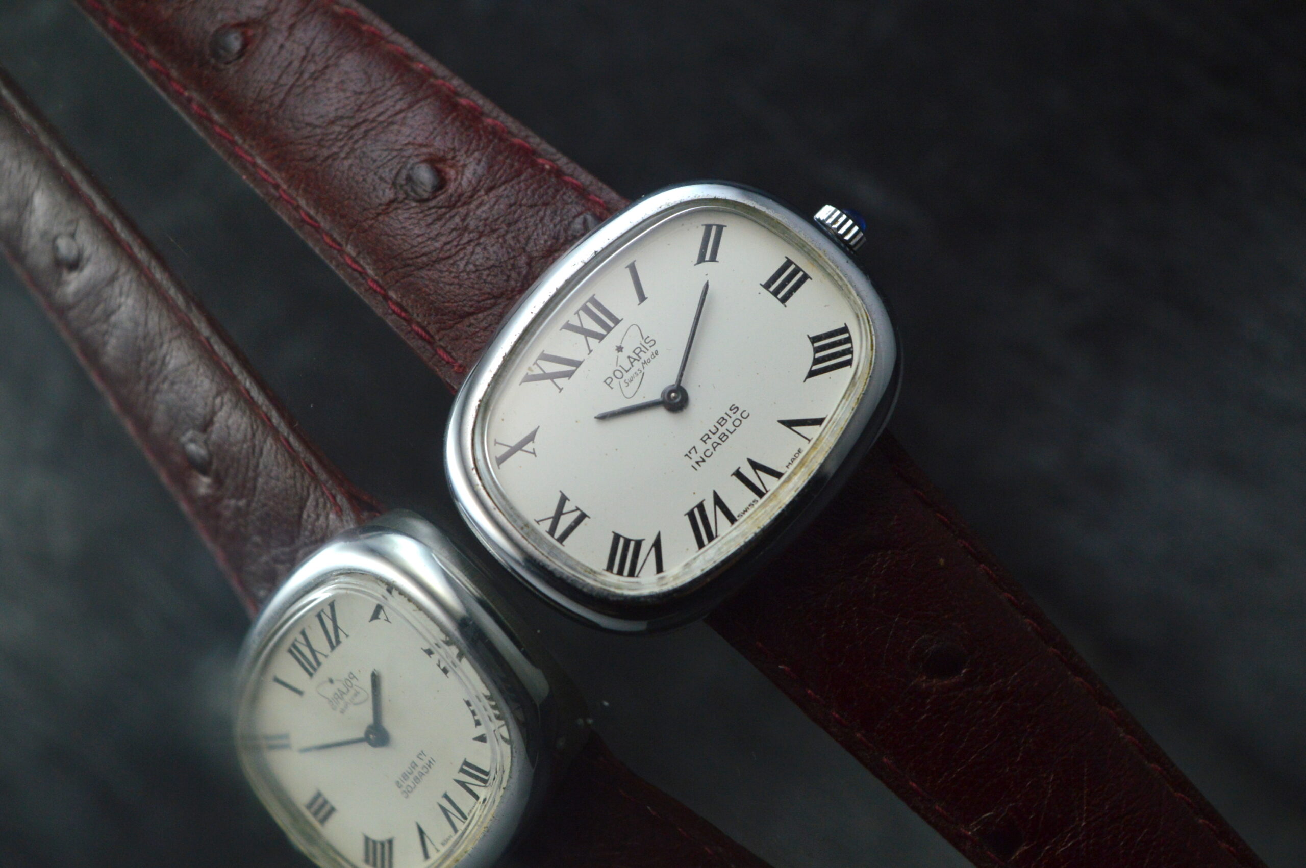 POLARIS MEN'S RARE VINTAGE DRESS WATCH 35 X 28MM FROM 70'S