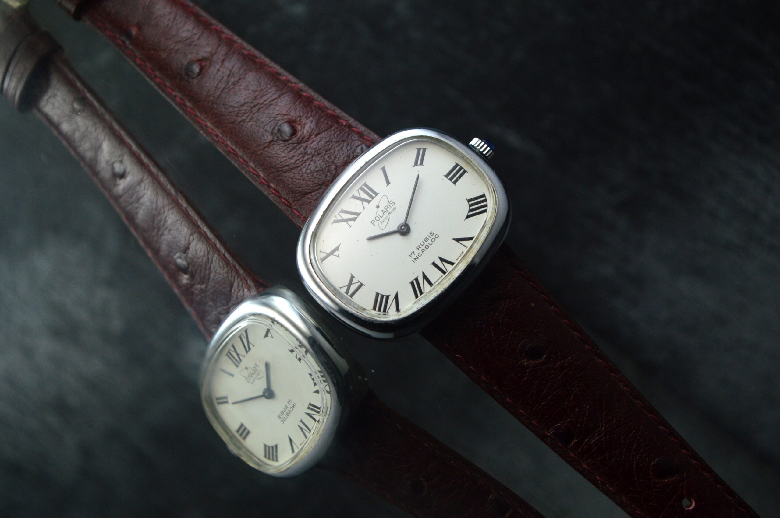 POLARIS MEN'S RARE VINTAGE DRESS WATCH 35 X 28MM FROM 70'S