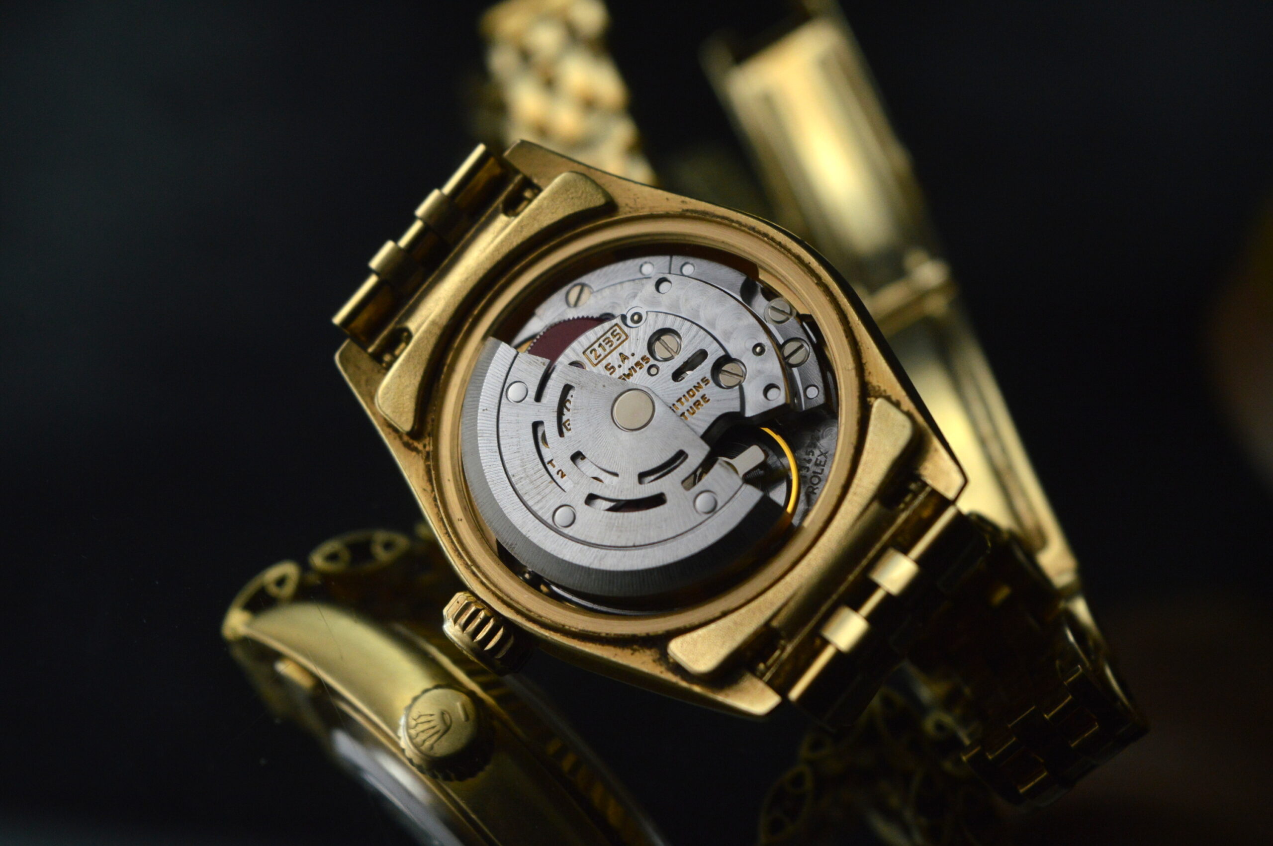 ROLEX STUNNING LADY-DATEJUST 69178 SOLID YELLOW GOLD SAPPHIRE GLASS AUTOMATIC