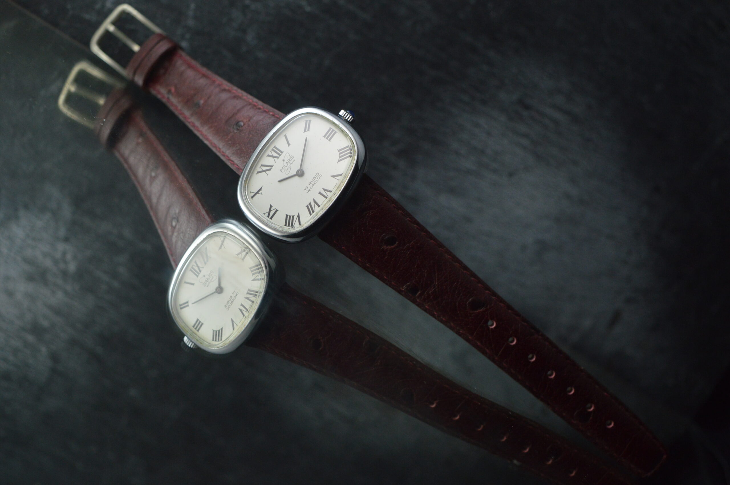 POLARIS MEN'S RARE VINTAGE DRESS WATCH 35 X 28MM FROM 70'S