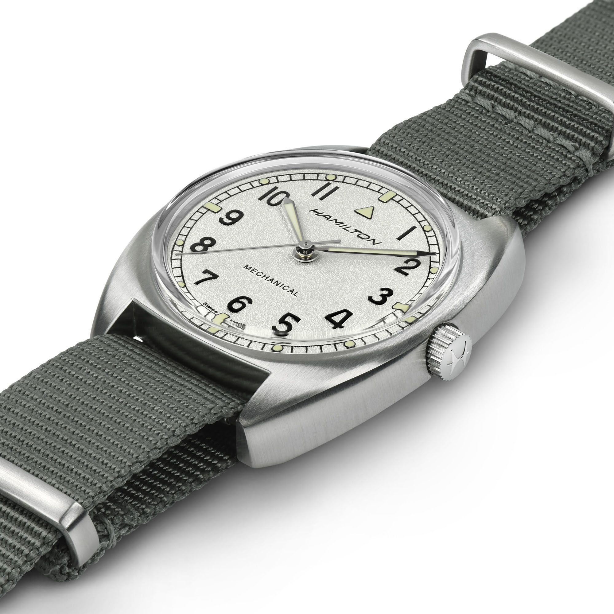 HAMILTON KHAKI AVIATION PILOT PIONEER MECHANICAL Meccanico 36mm x 33mm H76419951OFFICIAL DEALER