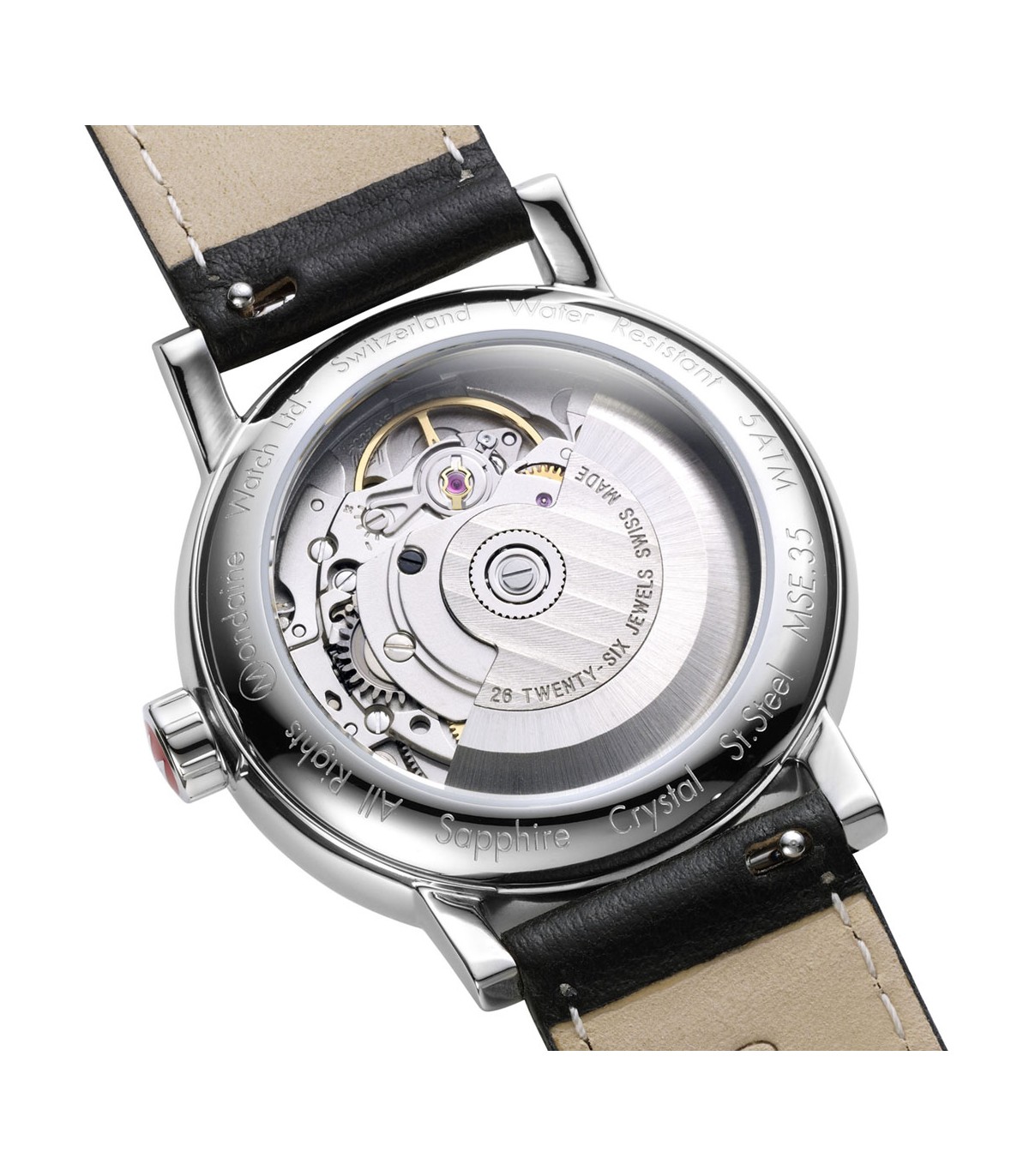 MONDAINE Evo2 Automatic Leather Watch - 35mm OFFICIAL DEALER MSE.35610.LB