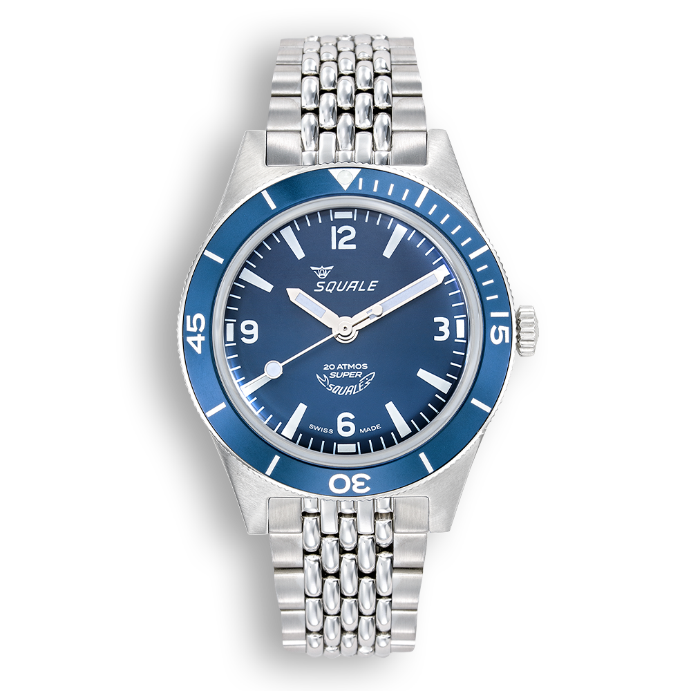 Super-Squale Arabic Numerals Blue Bracelet SUPERMBLBL.AC OFFICIAL DEALER