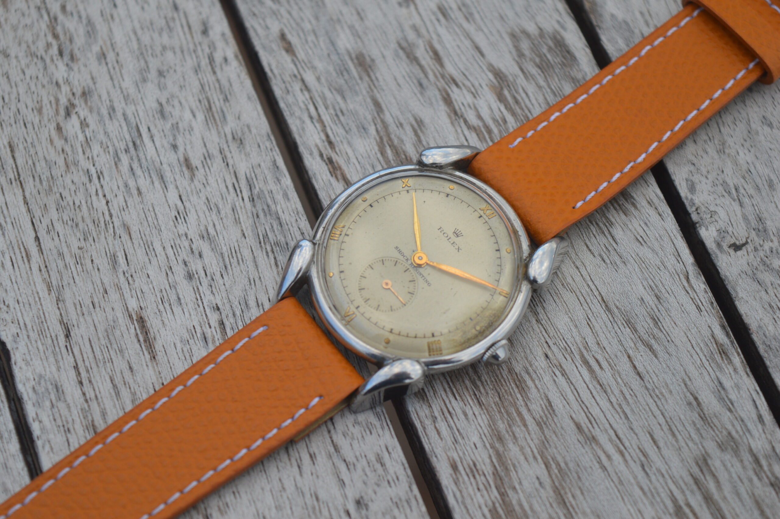 Rolex Men's Rare Precision 4560 Vintage Fancy Tear Drop Lugs Cal.1200