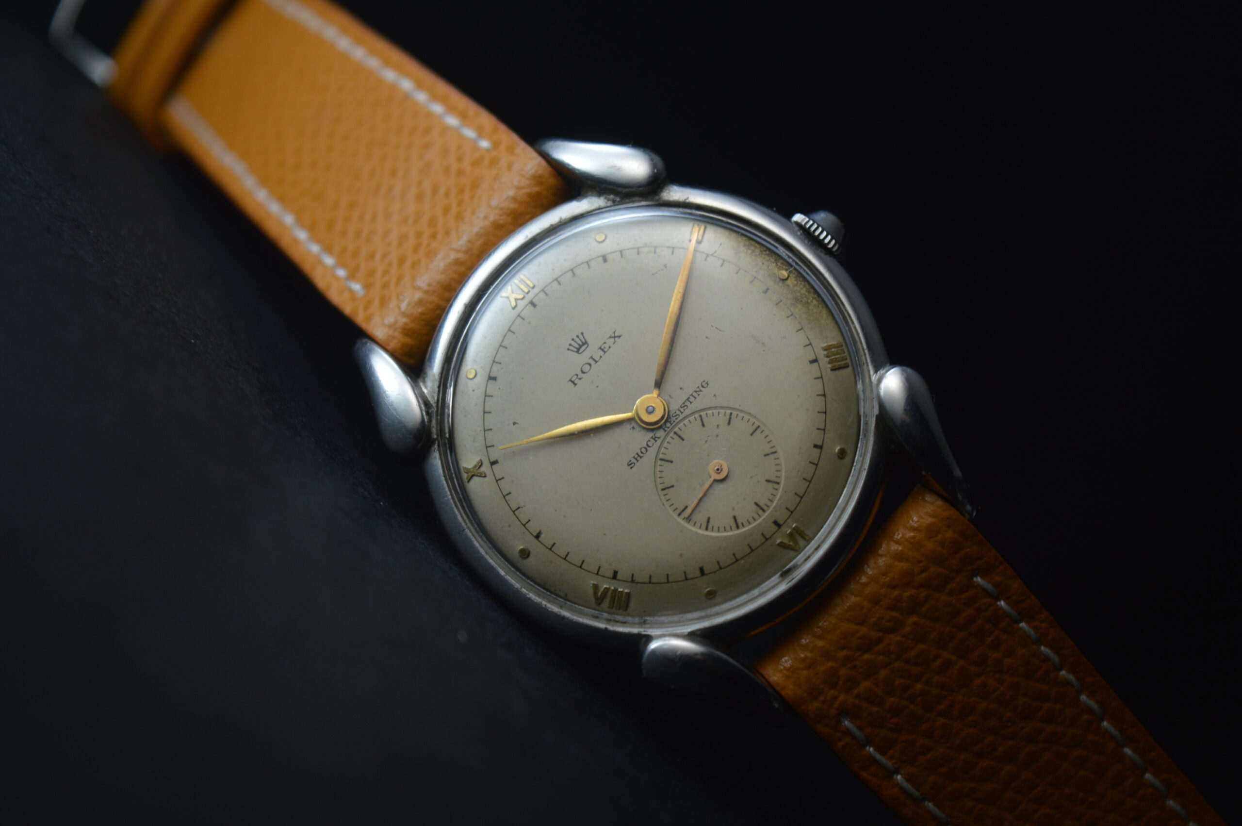 Rolex Men's Rare Precision 4560 Vintage Fancy Tear Drop Lugs Cal.1200