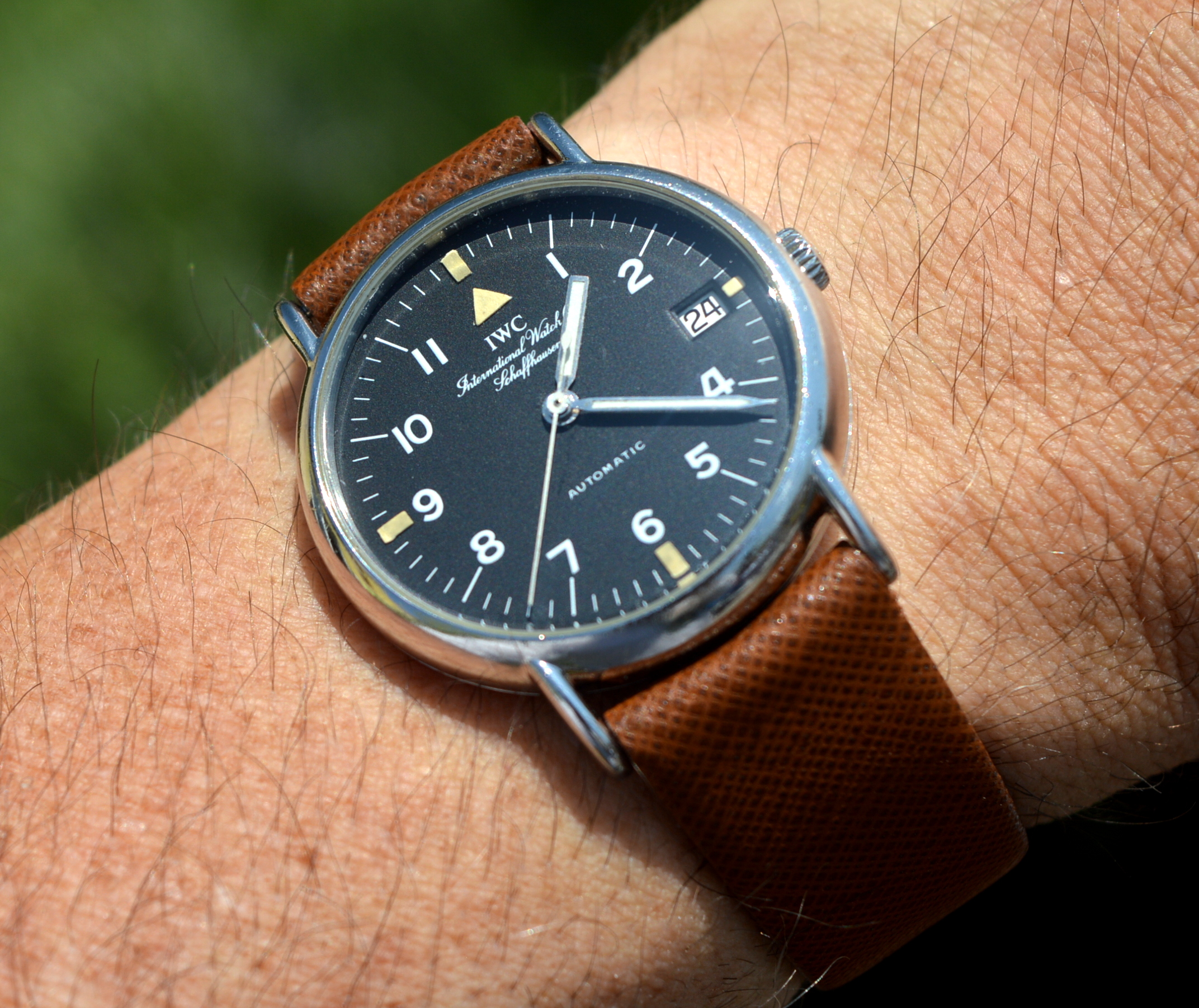 IWC Full Set Portofino Pilot Automatic Military Style Men's Vintage Steel Watch