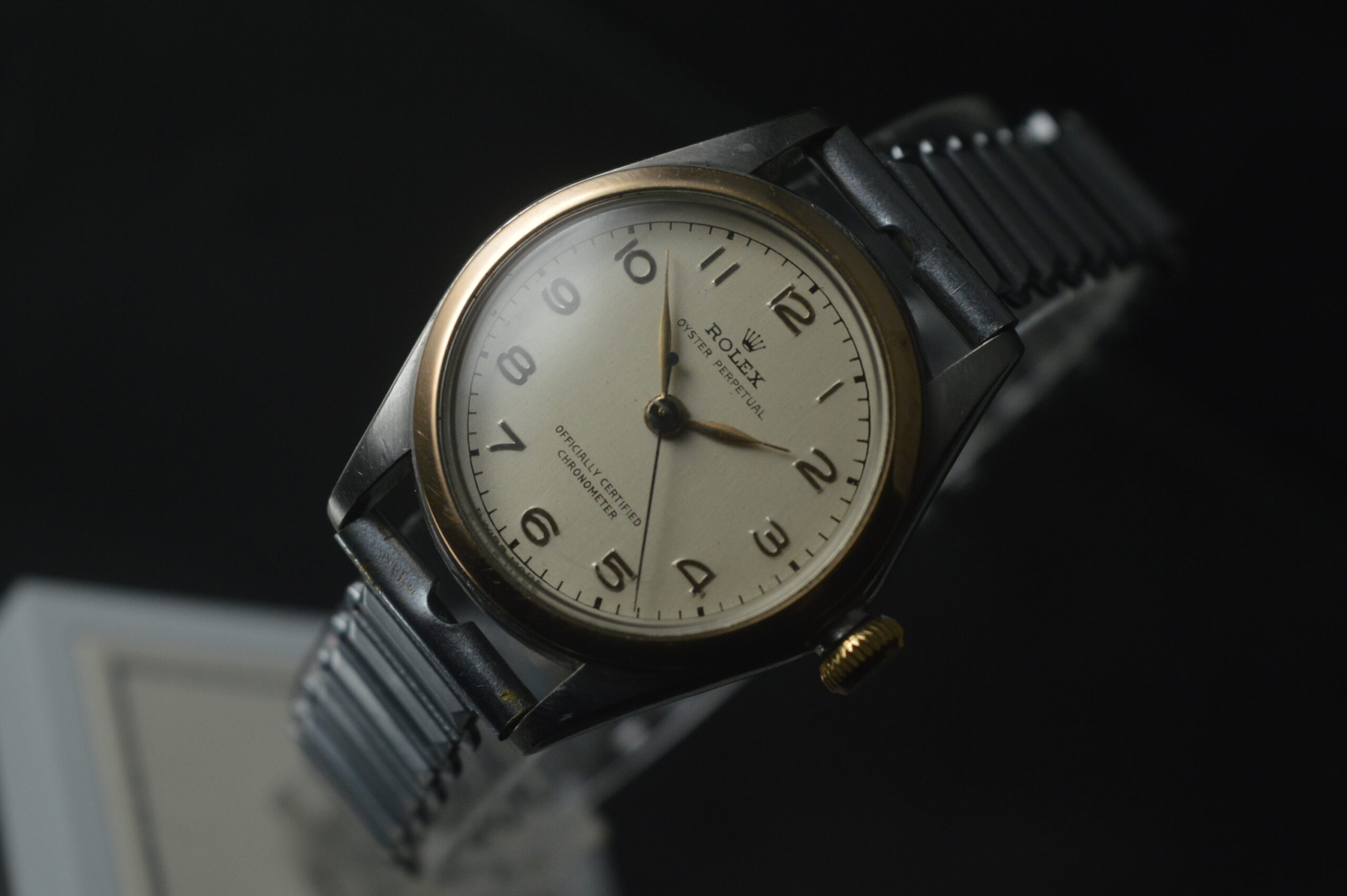 ROLEX ONE OF THE RAREST BUBBLEBACK AUTOMATIC STEEL/ROSE GOLD 29,5MM 4846 (1948)