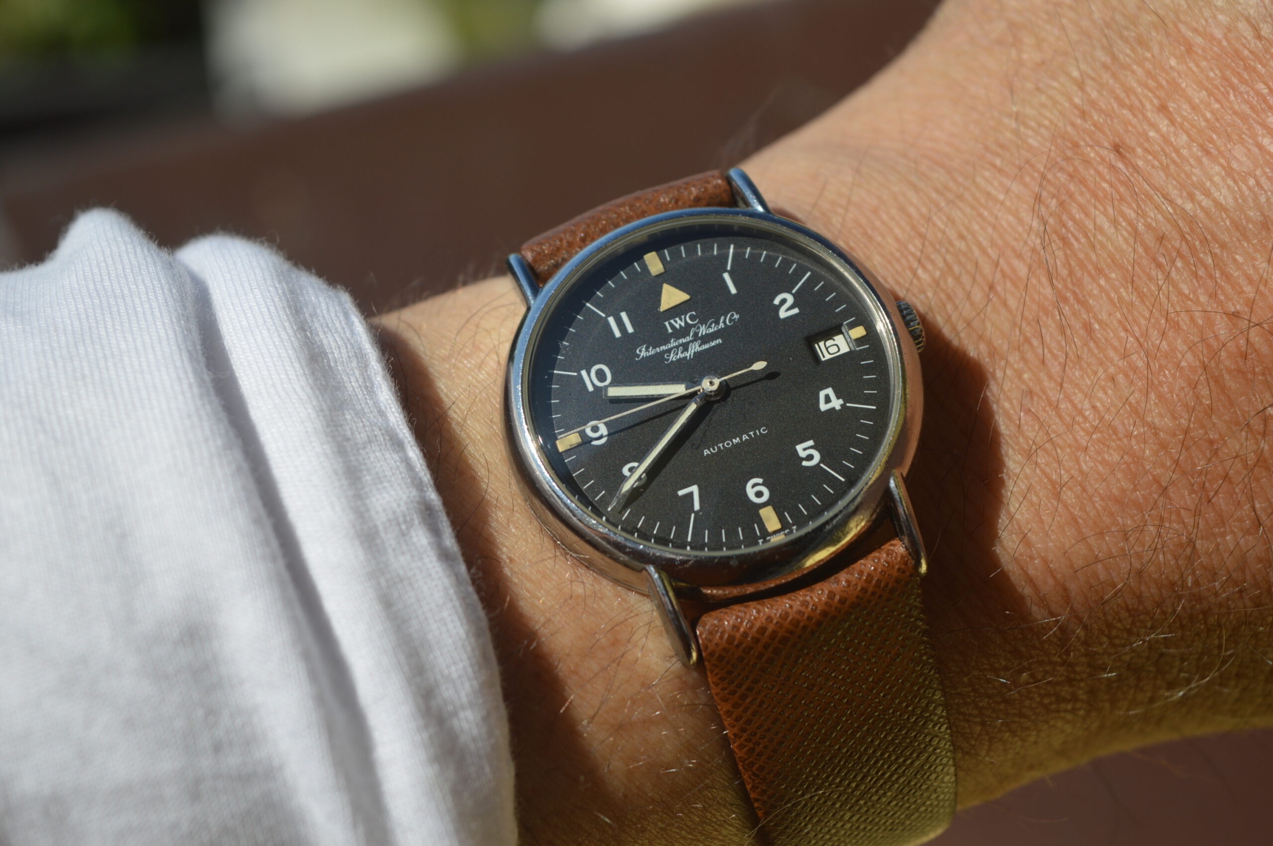IWC Full Set Portofino Pilot Automatic Military Style Men's Vintage Steel Watch
