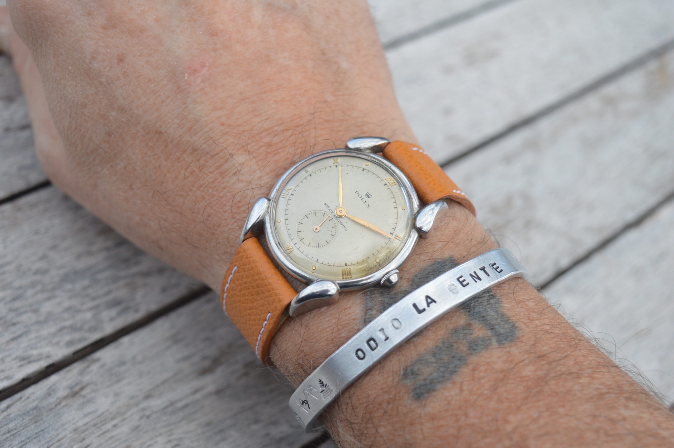 Rolex Men's Rare Precision 4560 Vintage Fancy Tear Drop Lugs Cal.1200