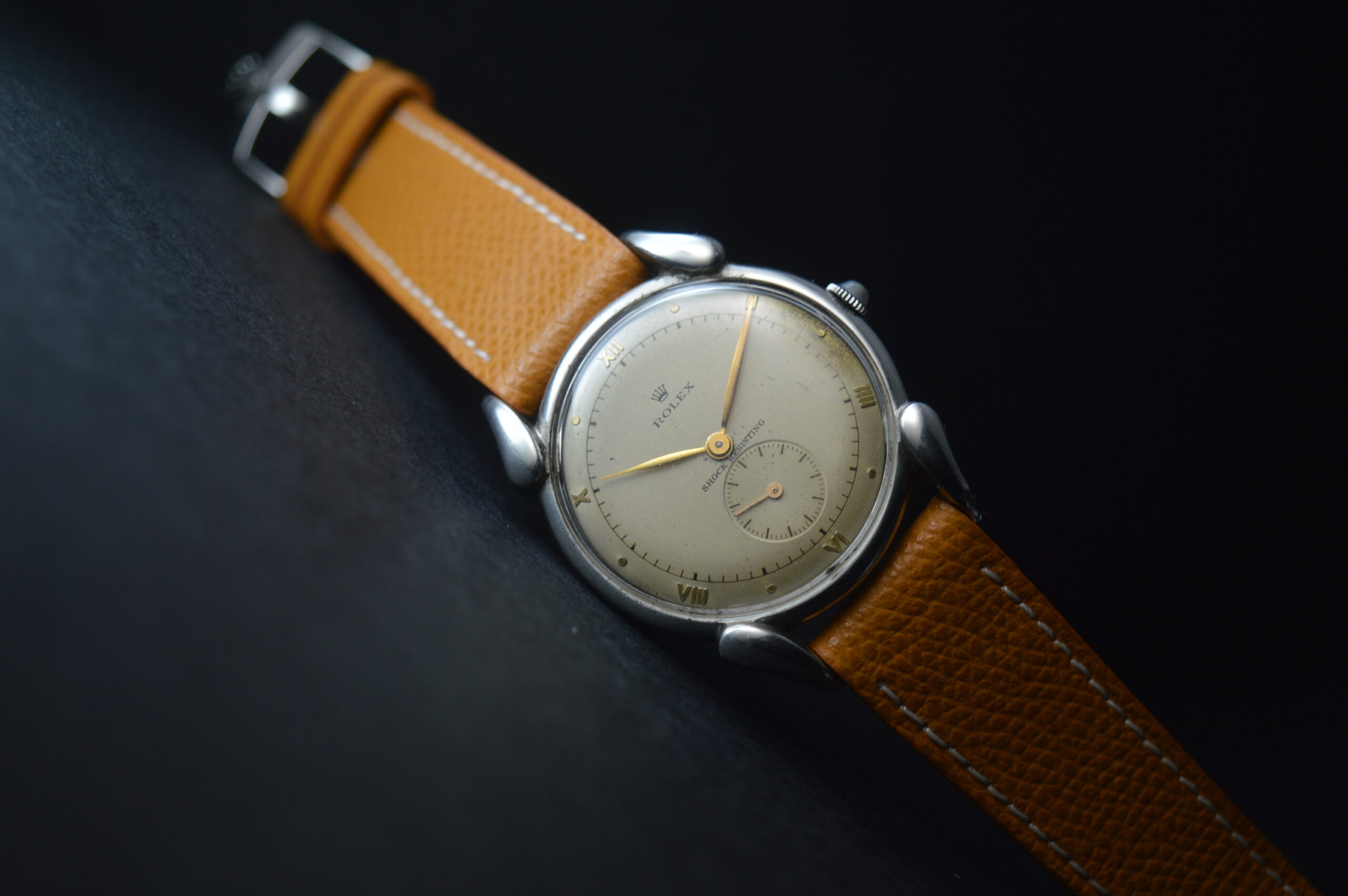 Rolex Men's Rare Precision 4560 Vintage Fancy Tear Drop Lugs Cal.1200