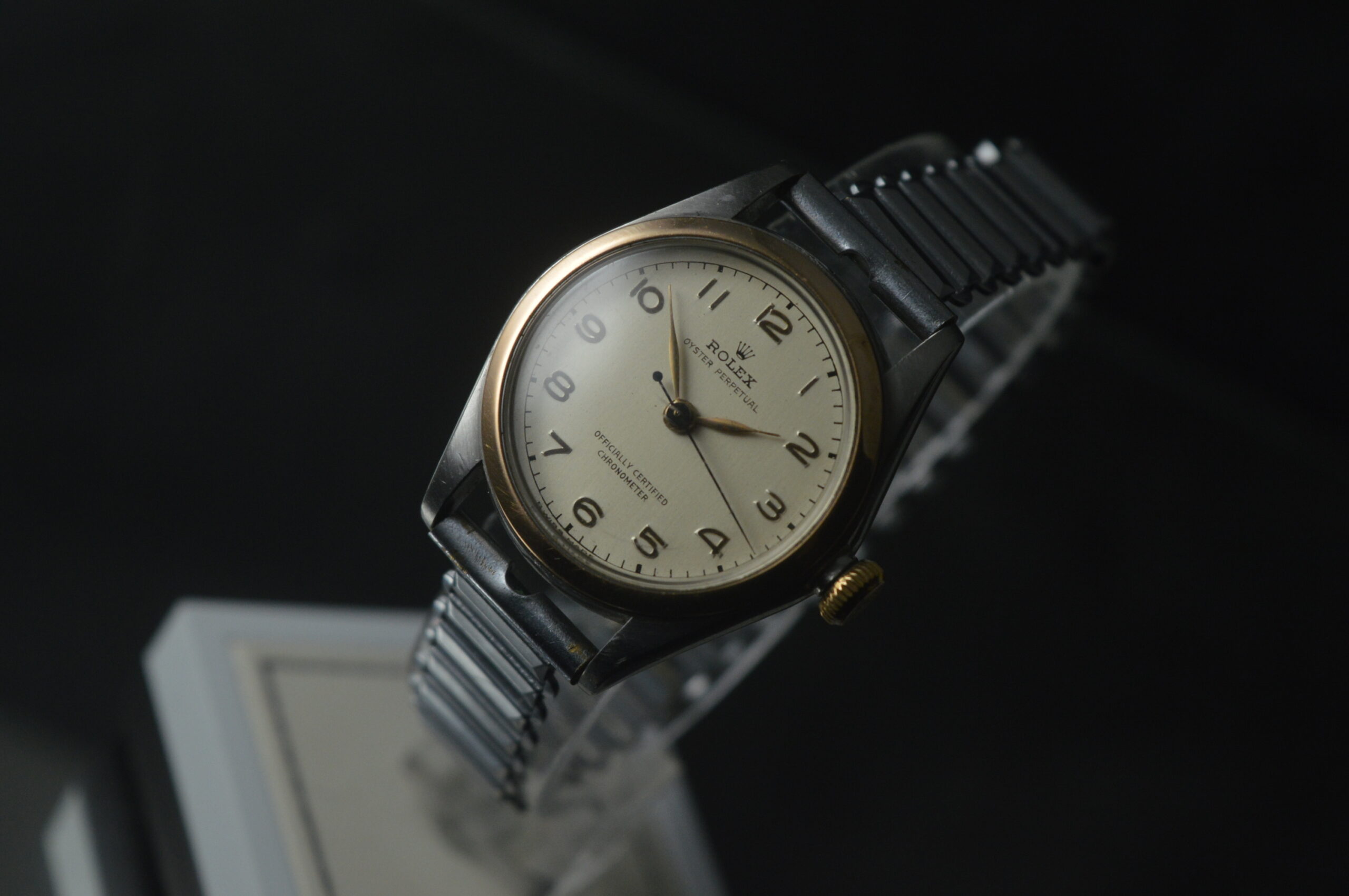 ROLEX ONE OF THE RAREST BUBBLEBACK AUTOMATIC STEEL/ROSE GOLD 29,5MM 4846 (1948)