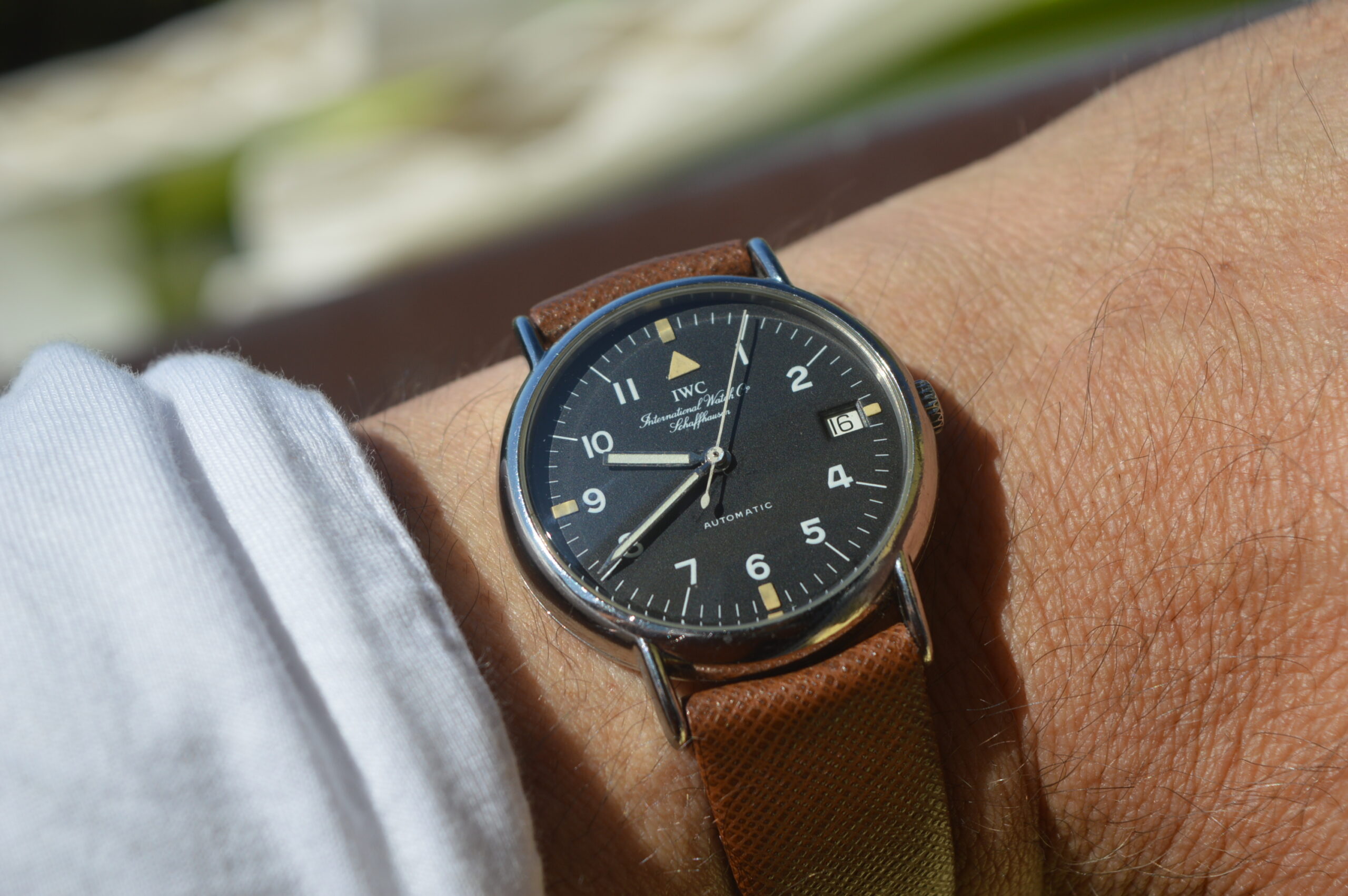 IWC Full Set Portofino Pilot Automatic Military Style Men's Vintage Steel Watch