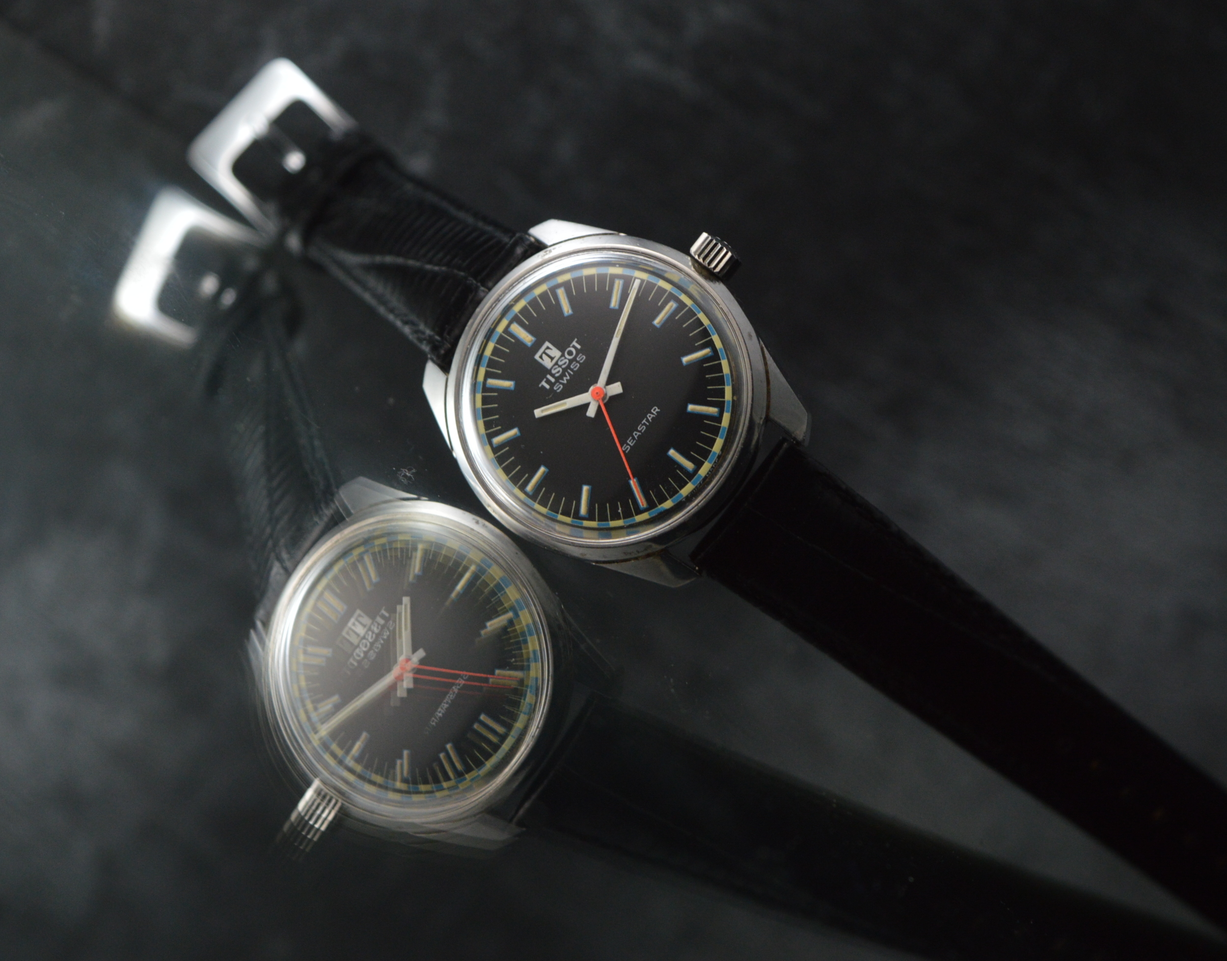 TISSOT-SEASTAR-ANNI 60-ACCIAIO-CARICA MANUALE-CALIBRO 781-1-OROLOGIO VINTAGE