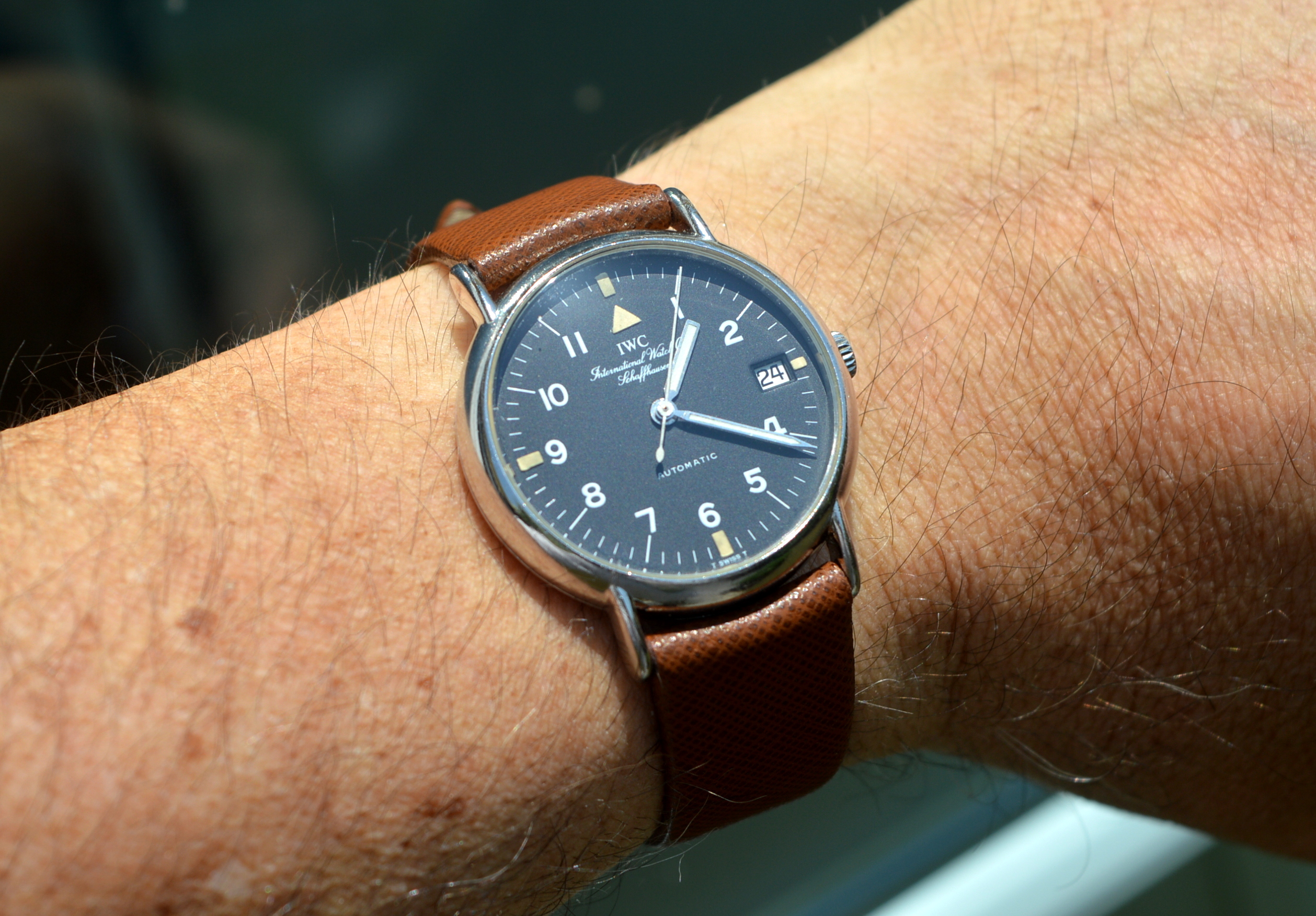 IWC Full Set Portofino Pilot Automatic Military Style Men's Vintage Steel Watch