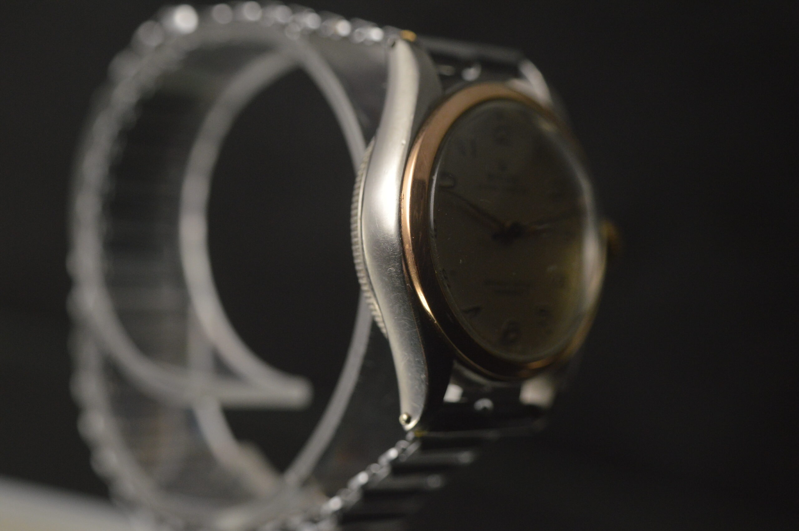 ROLEX ONE OF THE RAREST BUBBLEBACK AUTOMATIC STEEL/ROSE GOLD 29,5MM 4846 (1948)