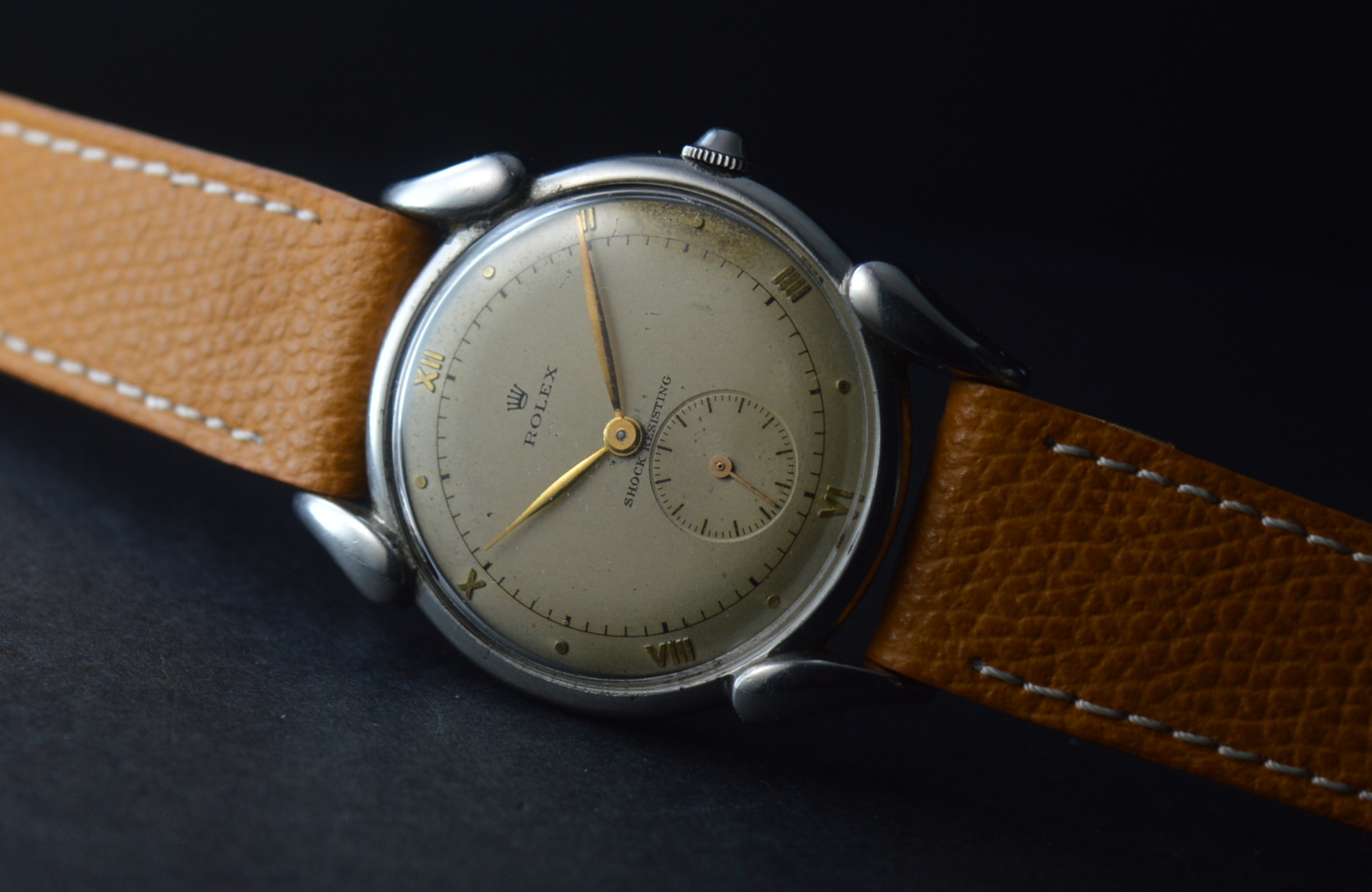 Rolex Men's Rare Precision 4560 Vintage Fancy Tear Drop Lugs Cal.1200