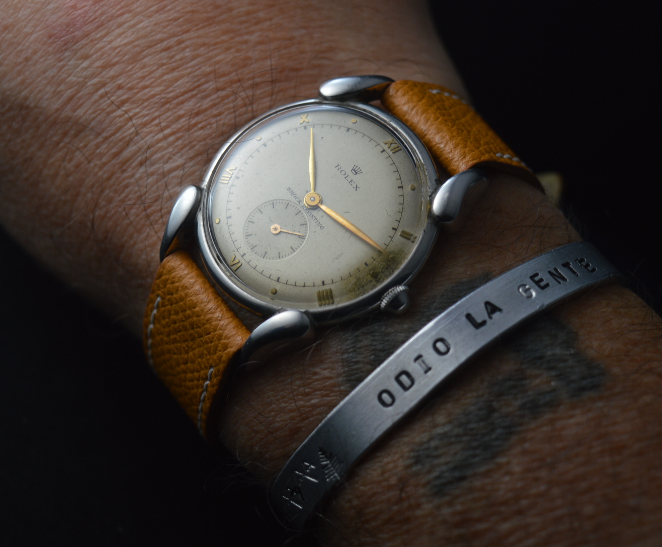 Rolex Men's Rare Precision 4560 Vintage Fancy Tear Drop Lugs Cal.1200