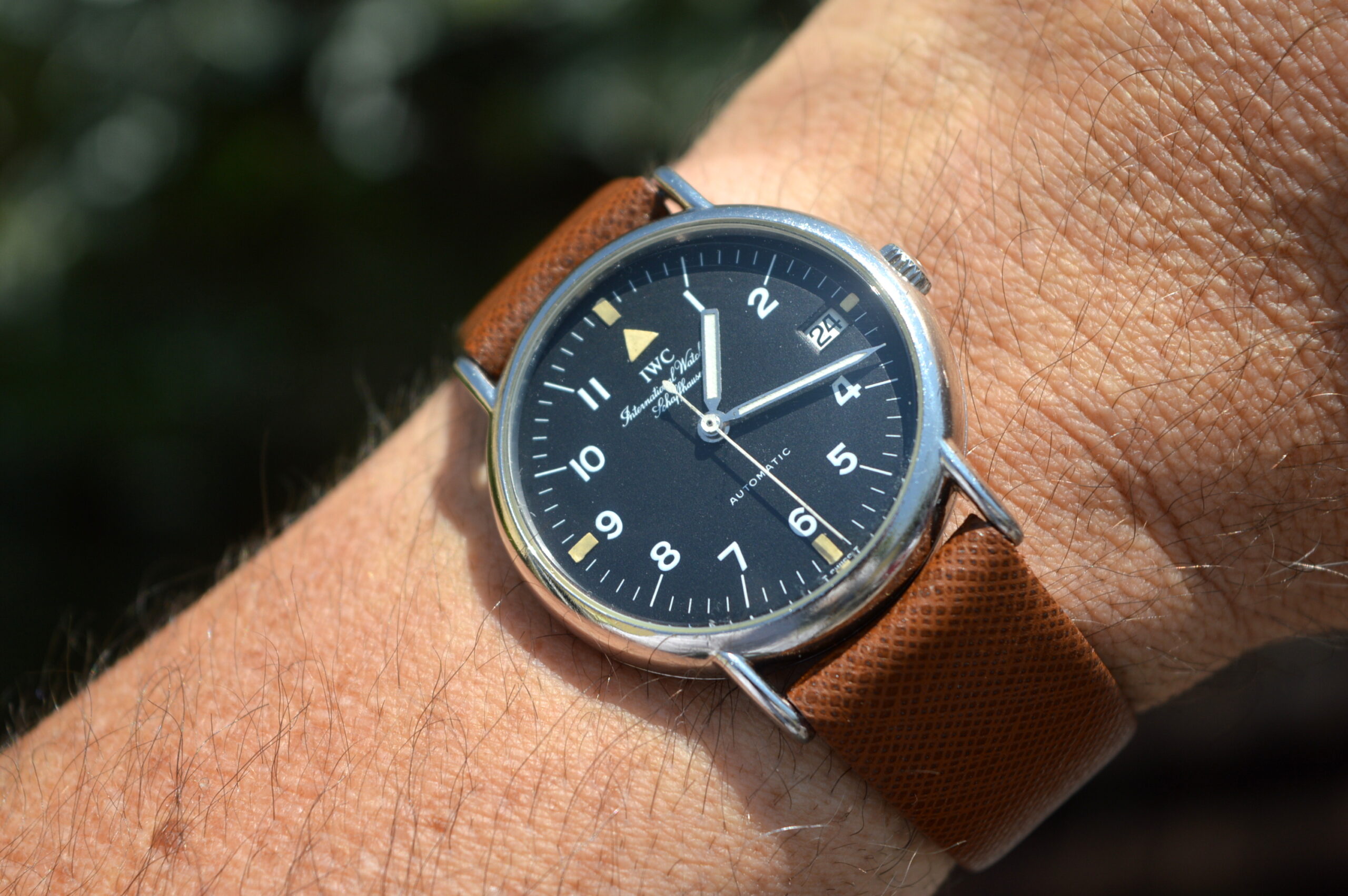 IWC Full Set Portofino Pilot Automatic Military Style Men's Vintage Steel Watch